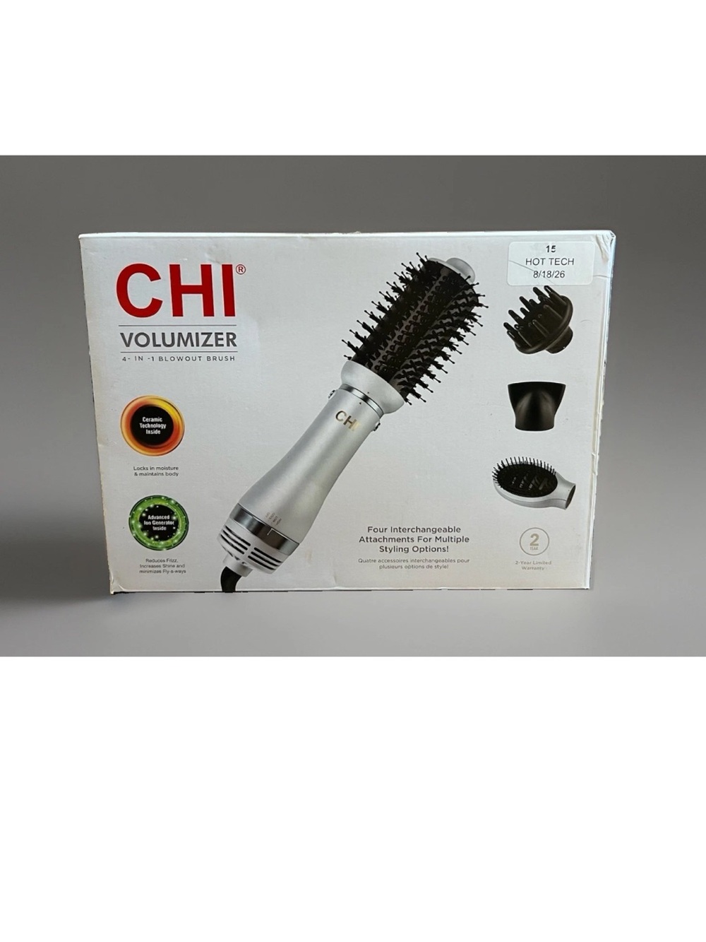 CHI Volumizer 4-in-1 Blowout Brush Hair Dryer Styler Anti Frizz Sleek Multi